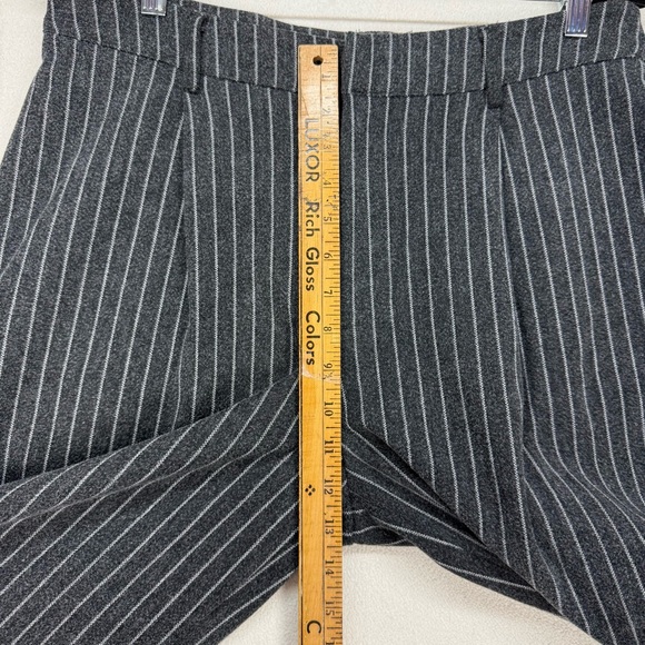 Cider Wide Leg Gray Pinstripe Pleated Trousers - Picture 7 of 11